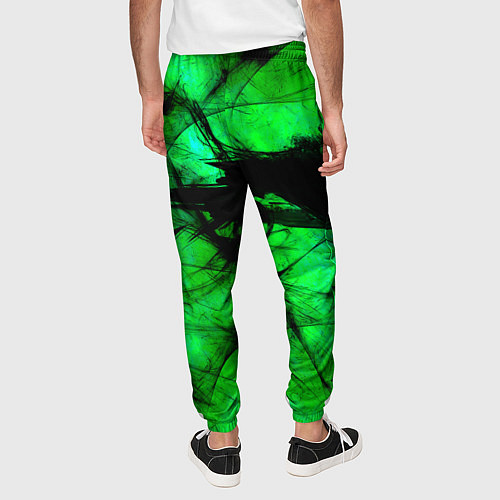 Мужские брюки Зеленый фантом / 3D-принт – фото 4