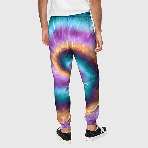 Мужские брюки Сине-фиолетовый тай дай / 3D-принт – фото 4