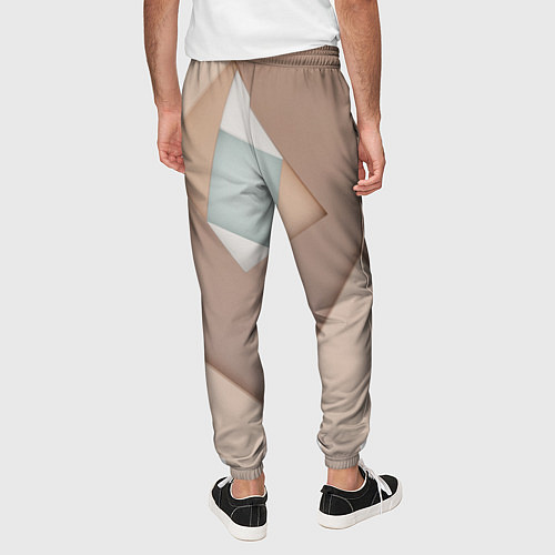 Мужские брюки Геометрические дыры в прямоугольниках / 3D-принт – фото 4