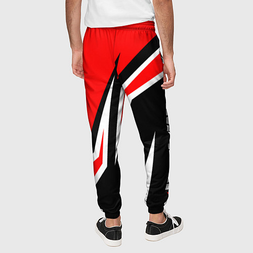 Мужские брюки Samurai - Киберпанк 2077 - Красный спорт / 3D-принт – фото 4