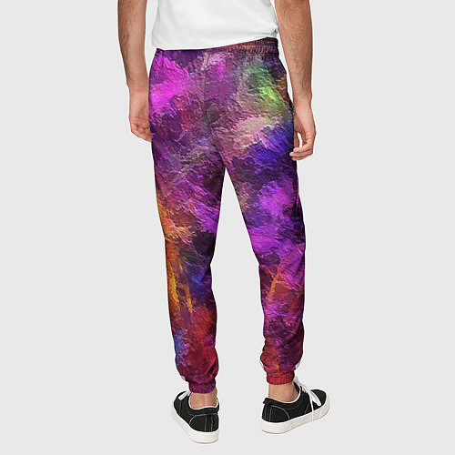 Мужские брюки Разводы цветные / 3D-принт – фото 4