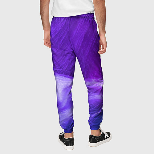 Мужские брюки Неоновые волны / 3D-принт – фото 4