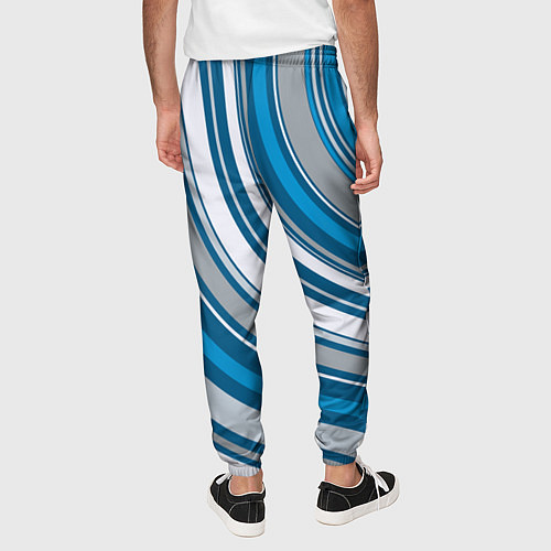 Мужские брюки Волнистые полосы - текстура / 3D-принт – фото 4
