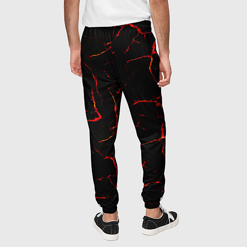 Мужские брюки Текстура лавы / 3D-принт – фото 4