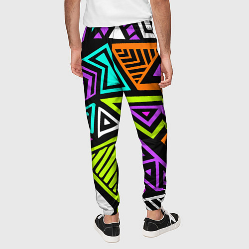 Мужские брюки Abstract geometric shapes / 3D-принт – фото 4