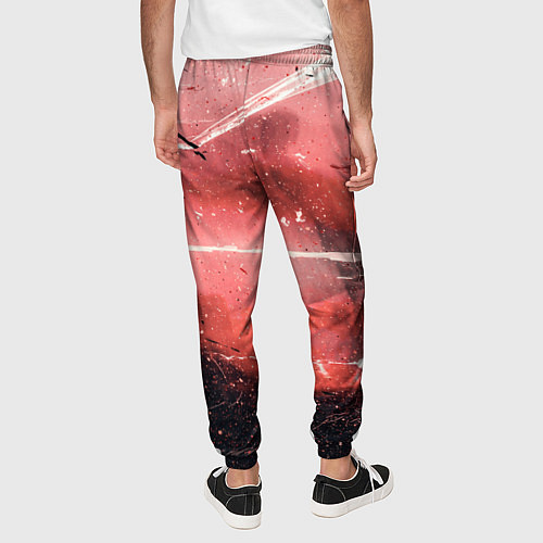Мужские брюки Красный туман, царапины и краски / 3D-принт – фото 4