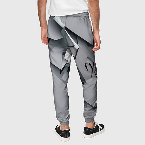 Мужские брюки Металлическая хаотичная броня / 3D-принт – фото 4