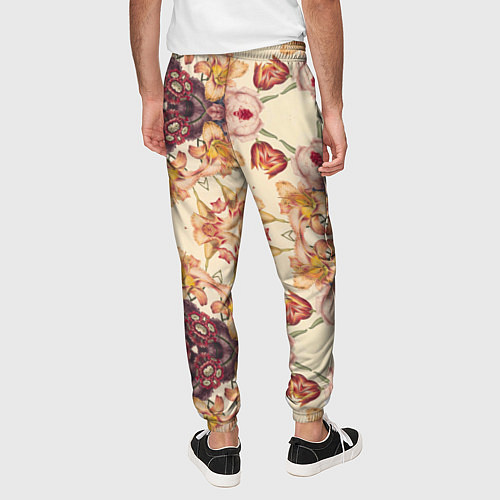 Мужские брюки Цветы абстрактные розы / 3D-принт – фото 4