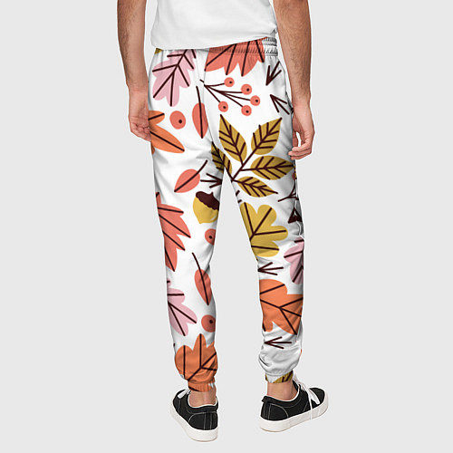 Мужские брюки Осенний паттерн - листья / 3D-принт – фото 4