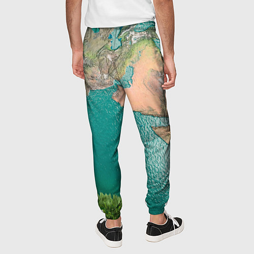 Мужские брюки Карта Земли / 3D-принт – фото 4
