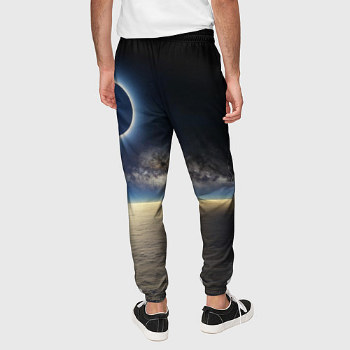 Мужские брюки Солнечное затмение в открытом космосе / 3D-принт – фото 4