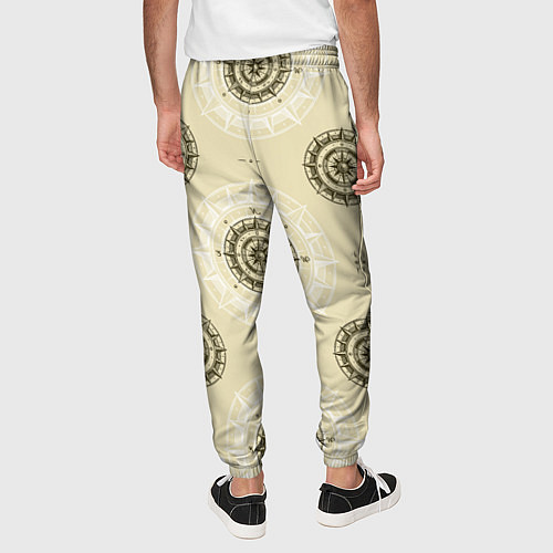 Мужские брюки Винтажный компас / 3D-принт – фото 4
