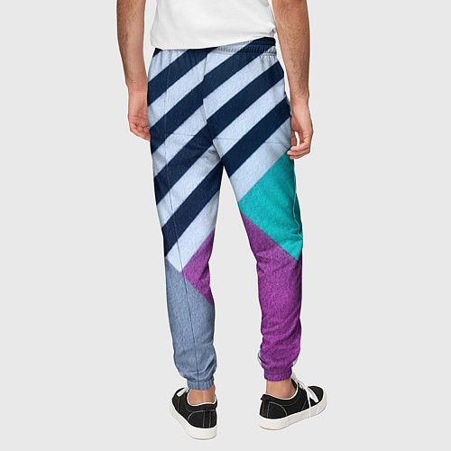 Мужские брюки Разнообразные абстрактные паттерны / 3D-принт – фото 4