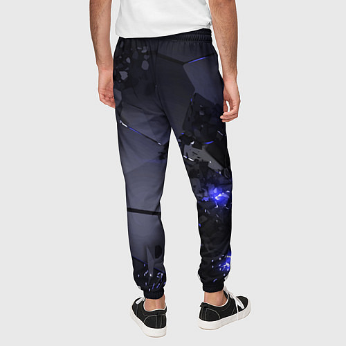 Мужские брюки Неоновые плиты, взрыв / 3D-принт – фото 4