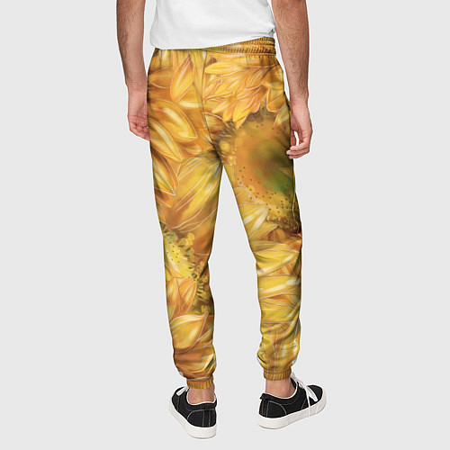 Мужские брюки Подсолнухи / 3D-принт – фото 4