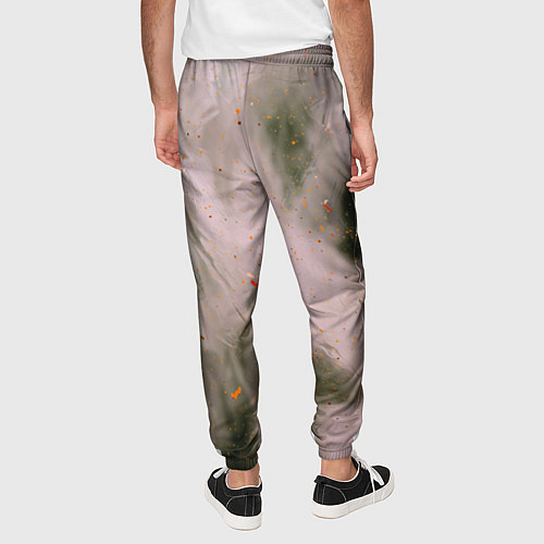 Мужские брюки Абстрактный туман и следы красок / 3D-принт – фото 4