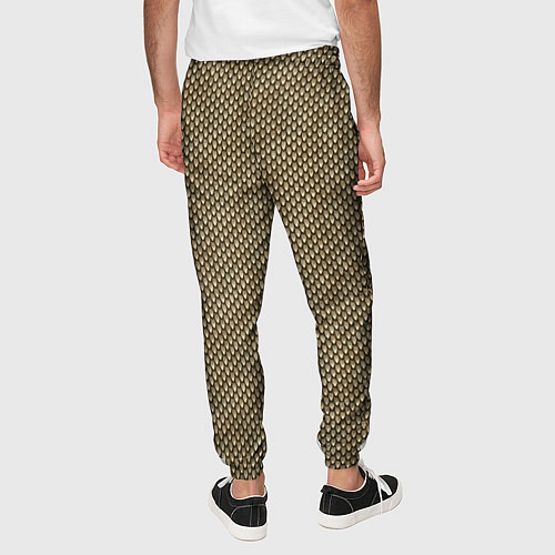 Мужские брюки Чешуя золотой змеи / 3D-принт – фото 4
