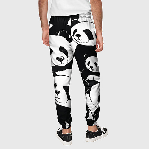 Мужские брюки С пандами паттерн / 3D-принт – фото 4