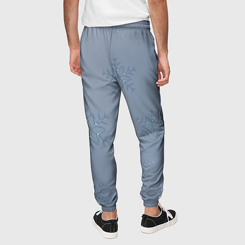 Мужские брюки Серый снег / 3D-принт – фото 4