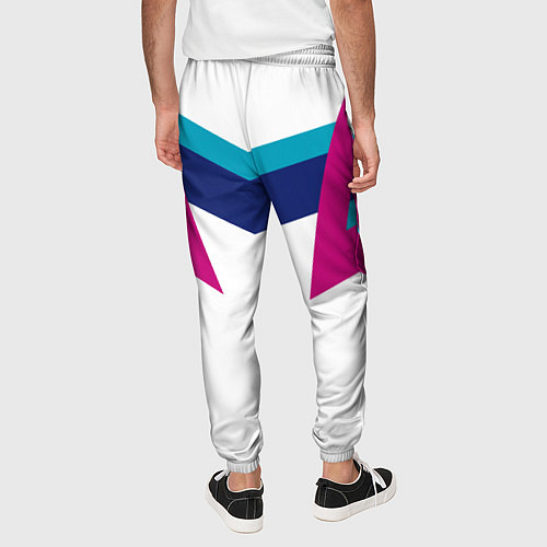 Мужские брюки FIRM белый спортик / 3D-принт – фото 4