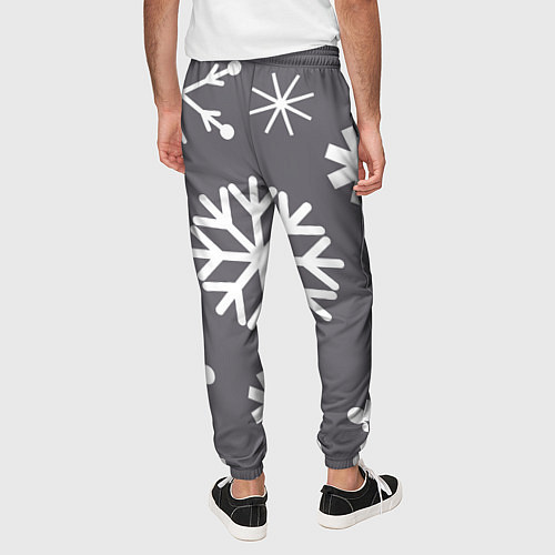 Мужские брюки Snow in grey / 3D-принт – фото 4