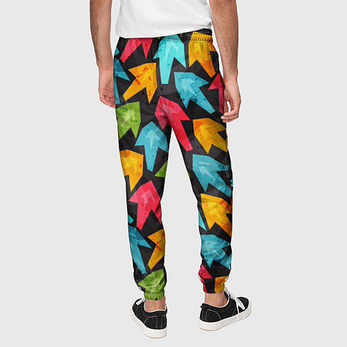 Мужские брюки Разноцветные стрелы / 3D-принт – фото 4
