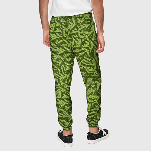 Мужские брюки Милитари листья в полоску / 3D-принт – фото 4