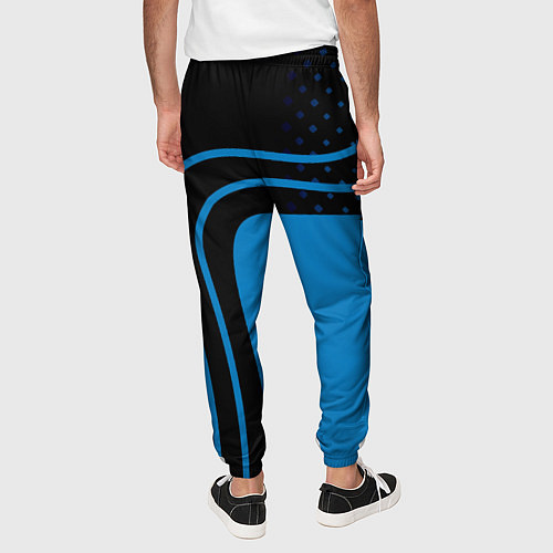 Мужские брюки Синие полоски / 3D-принт – фото 4
