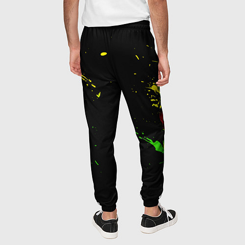 Мужские брюки Minecraft - неоновые логотипы / 3D-принт – фото 4