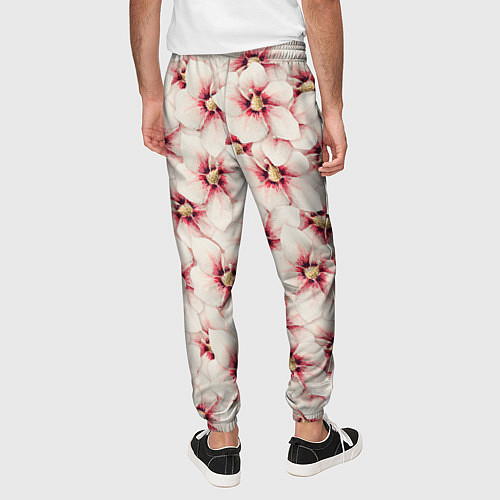 Мужские брюки Нежность цветов / 3D-принт – фото 4