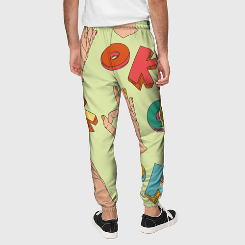 Мужские брюки Emoji ok / 3D-принт – фото 4