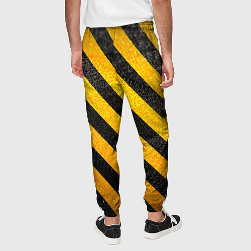Мужские брюки Черно-желтая опасность / 3D-принт – фото 4