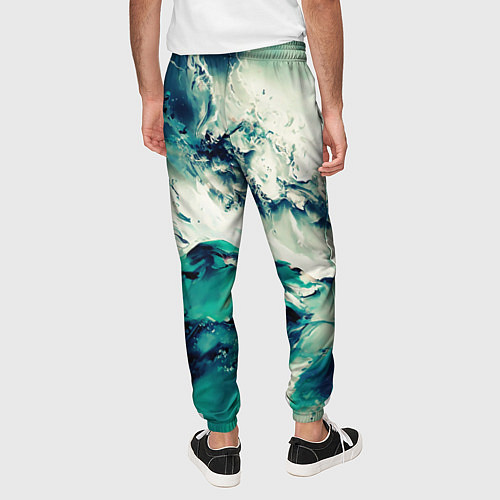 Мужские брюки Всплеск воды абстракция / 3D-принт – фото 4
