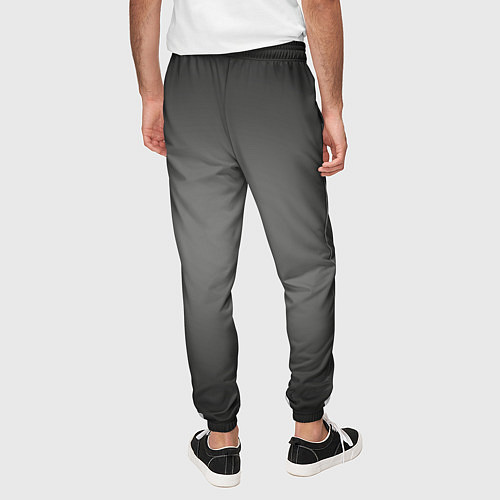 Мужские брюки Серый, черный градиент / 3D-принт – фото 4