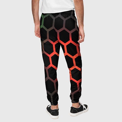 Мужские брюки Gradient hexagon genshin / 3D-принт – фото 4