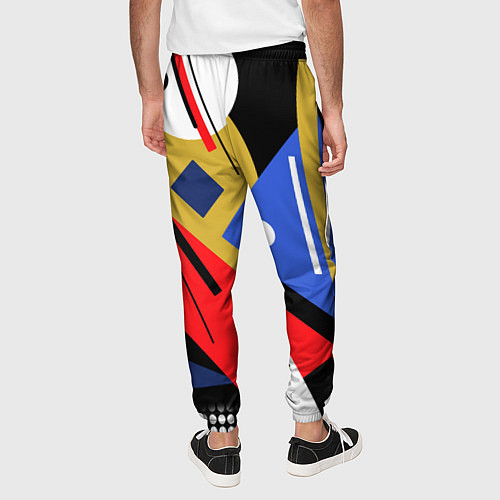 Мужские брюки Абстракция в стиле супрематизм / 3D-принт – фото 4
