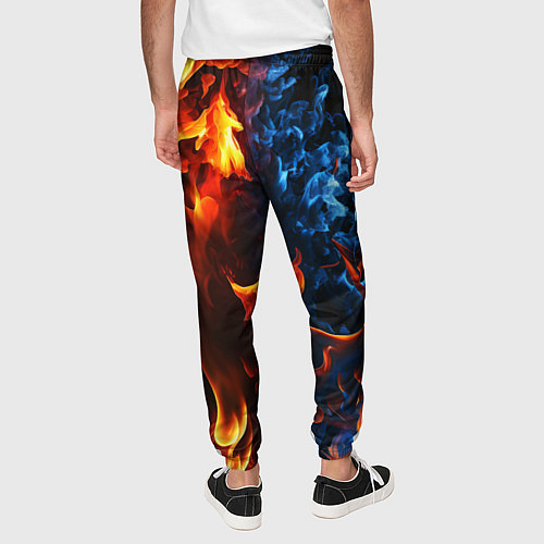 Мужские брюки Битва огней - два пламени / 3D-принт – фото 4