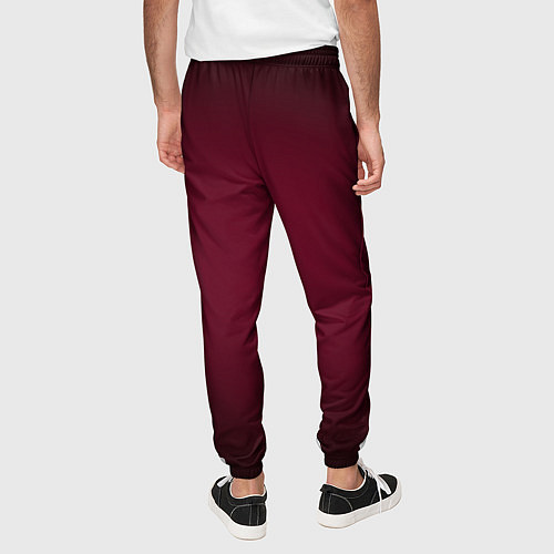 Мужские брюки Марсала темная, градиент / 3D-принт – фото 4