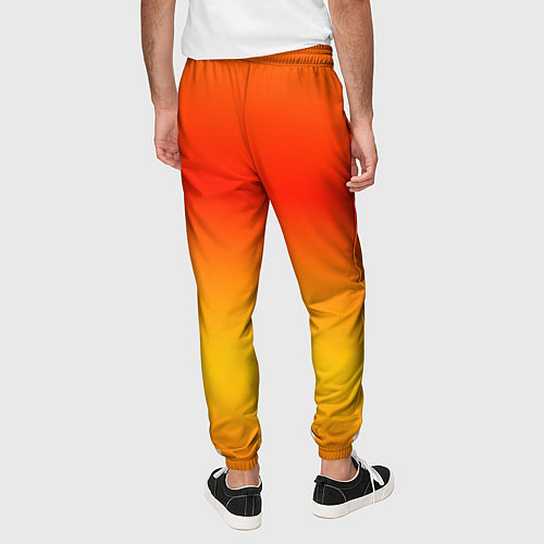 Мужские брюки Переливы оранжевого / 3D-принт – фото 4