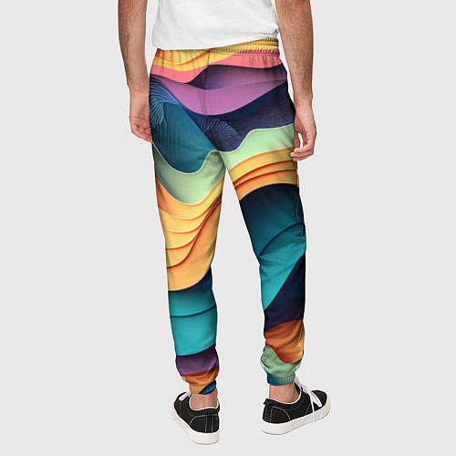 Мужские брюки Цветной рельеф / 3D-принт – фото 4