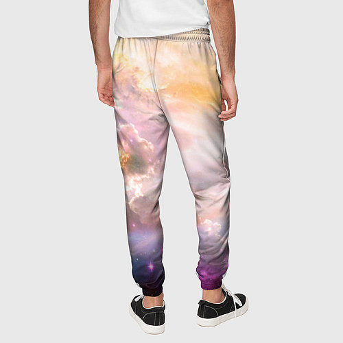 Мужские брюки Аморфное абстрактное космическое красочное небо / 3D-принт – фото 4