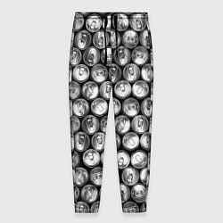 Брюки на резинке мужские Жестяные банки - вид сверху - паттерн, цвет: 3D-принт