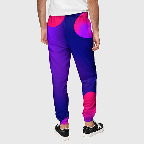Мужские брюки Жидкий неон / 3D-принт – фото 4