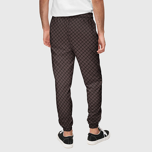Мужские брюки Стильный и строгий ромбик / 3D-принт – фото 4
