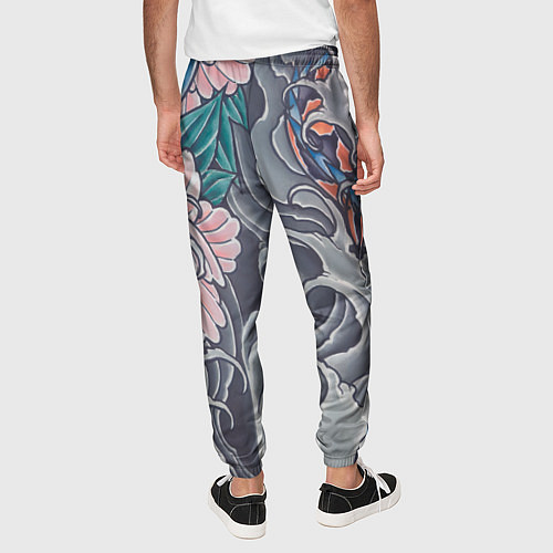 Мужские брюки Иредзуми: змеи и черепа / 3D-принт – фото 4
