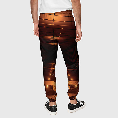 Мужские брюки Оранжевые фонари в полной темноте / 3D-принт – фото 4