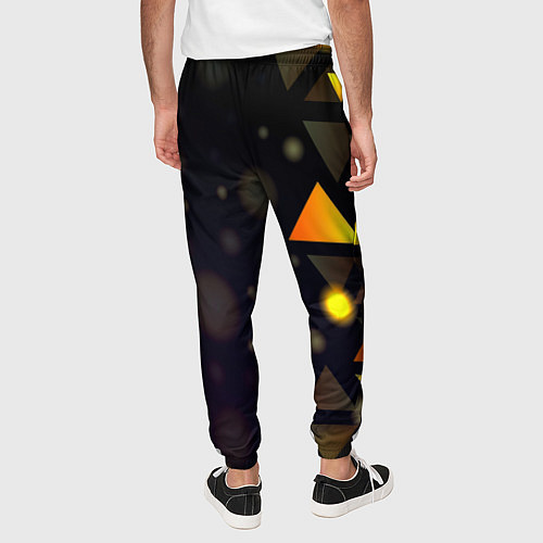 Мужские брюки Светящиеся треугольники боко / 3D-принт – фото 4