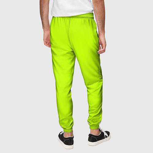 Мужские брюки Лайм цвет: однотонный лаймовый / 3D-принт – фото 4