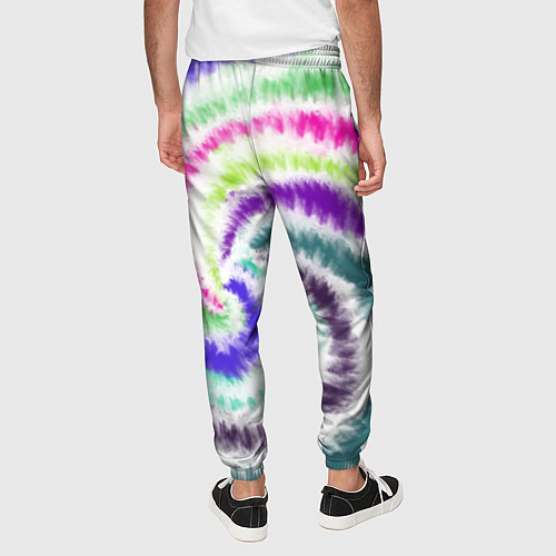 Мужские брюки Тай-дай разноцветный / 3D-принт – фото 4
