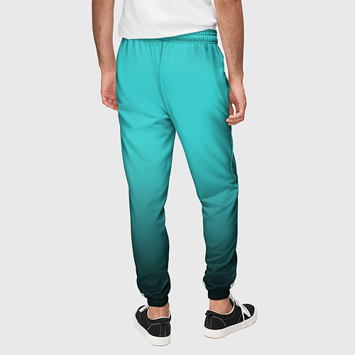 Мужские брюки Силуэт лисы на градиентном фоне / 3D-принт – фото 4